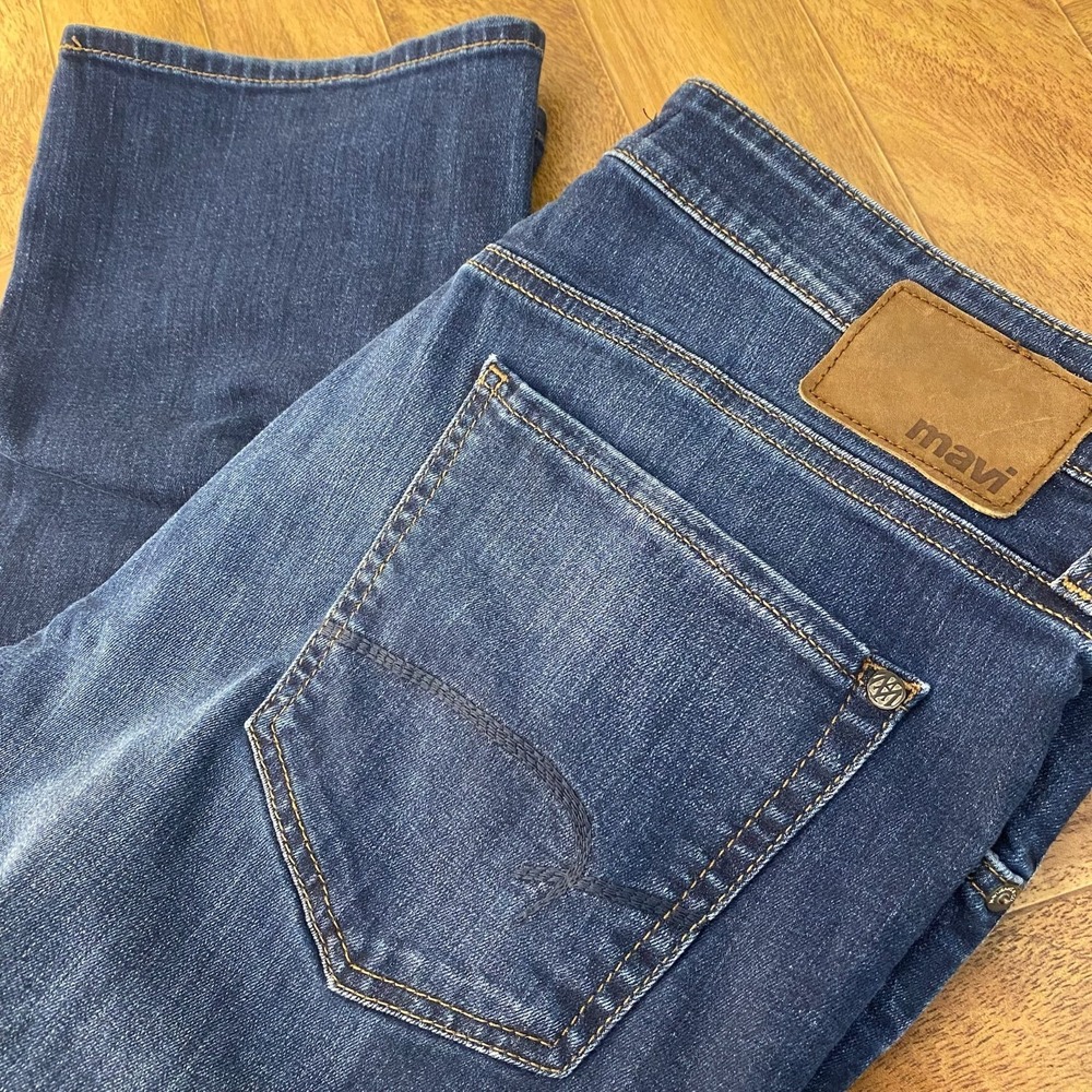 Mavi Myles Jeans Mens 34X32 Straight Leg Dark Wash Stretch Denim
